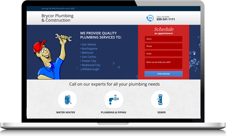 plumbing contractor website