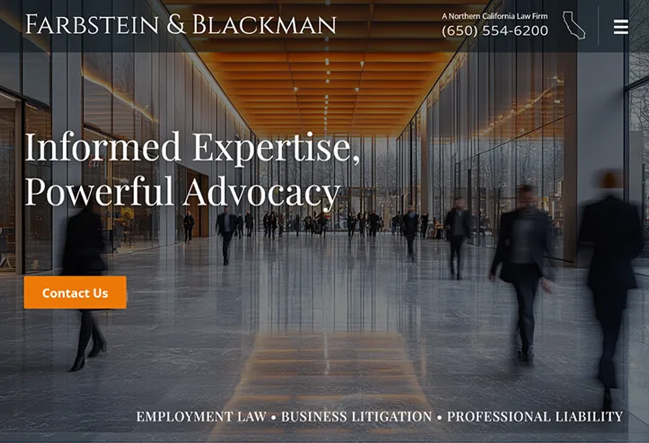 Web design portfolio: law firm website